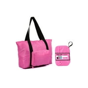 Karla Hanson Pack n Fold Foldable Travel Tote Bag - Pink