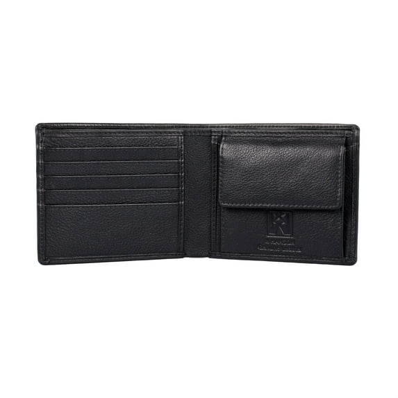 KARLA HANSON Men's RFID Blocking Leather Bifold Wallet with Coin Pocket