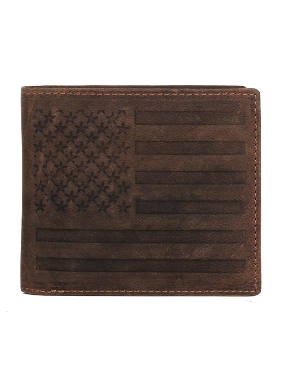 Karla Hanson US Flag Leather Cardex Wallet Brown (22501USFGBROWN)