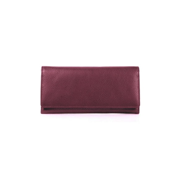Karla Hanson Women's RFID Leather Trifold Wallet - Burgundy