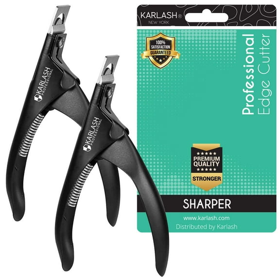 Karlash Acrylic UV Gel False Nail Tip Clipper Edge Cutter Trimmer Cuticle Nipper Cutter Pusher Pack of 2