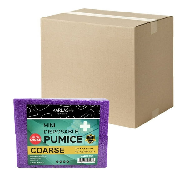 Karlash Mini Dispossable Pumice Pad size: 7.5 x 4 x 1.2 cm COARSE 400 PCS Remove Hard Callused Skin from Hand & Feet