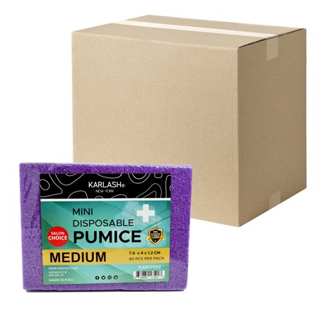 Karlash Mini Dispossable Pumice Pad size: 7.5 x 4 x 1.2 cm MEDIUM 400 PCS Remove Hard Callused Skin from Hand & Feet