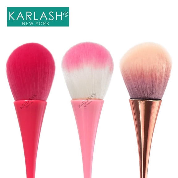 Karlash Nail Art Dust Remover Brush Acrylic & Gel Nails, Makeup Brush #3 SET OF 3