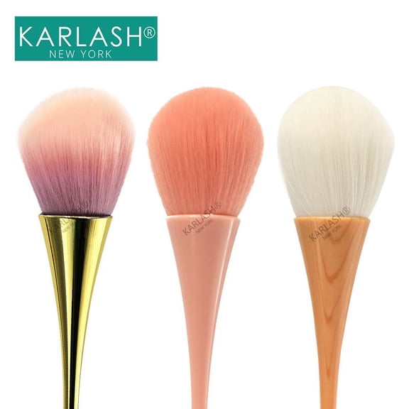 Karlash Nail Dust Remover Brush Acrylic & UV Gel Nails, Makeup Brush #1 SET OF 3