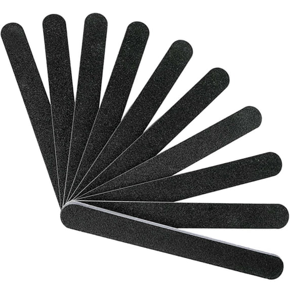 Karlash Professional Double Sided Emery Board 7" Black Nail File 80/80 10pcs