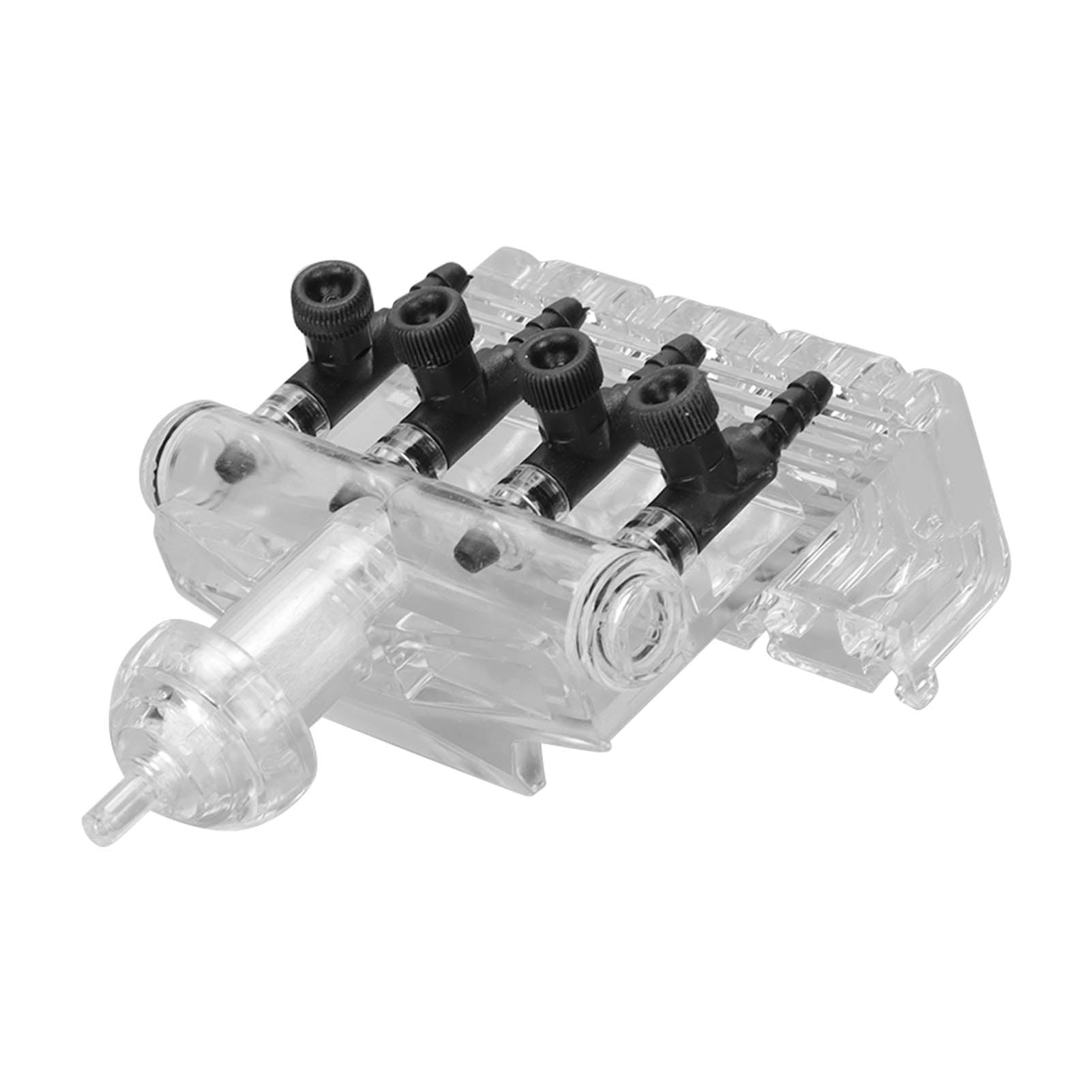 Karlge Aquarium Air Check Valve,Aquarium Air Check Control Switch 4 Way Clear Plastic Fish Tank