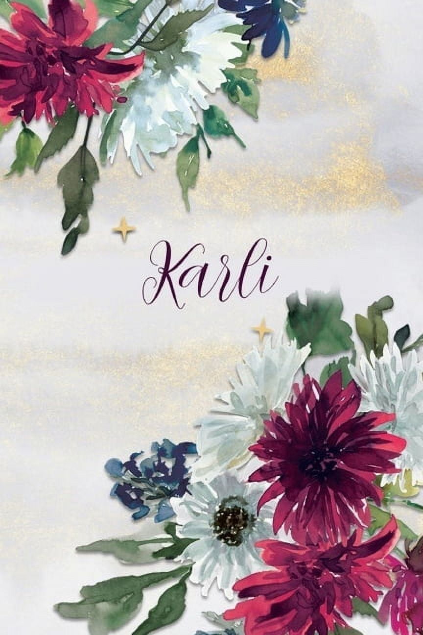 Karli: Personalized Journal Gift Idea for Women (Burgundy and White Mums) (Paperback)
