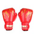 thumbnail image 1 of Karlsitek Kids PU Leather Boxing Gloves for Sparring, Fire Pattern, 12 oz, 1 of 7