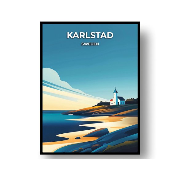 Karlstad Sweden City Travel Wall Art Decor Unframed Paper Print
