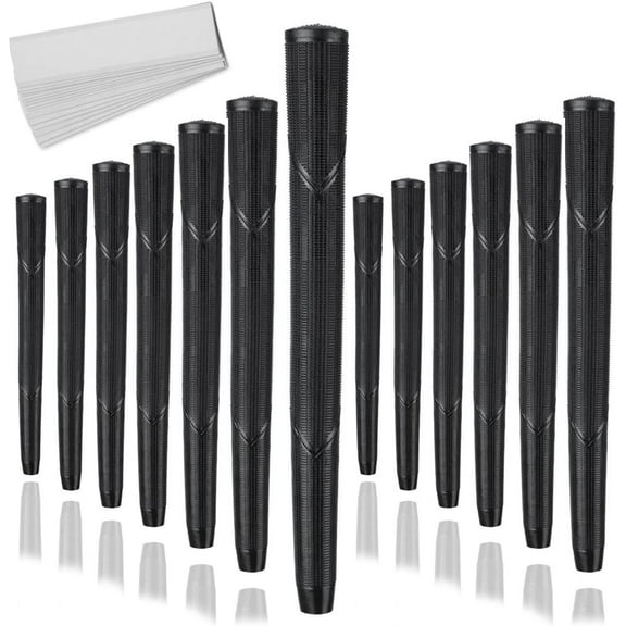 Karma Arthritic Golf Grips, Black +3/32 Oversized, 13 Piece Set with 13 Tape Strips