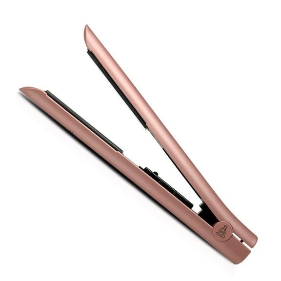 Karma Beauty Supreme Ceramic 2.0 Flat Iron | 1.25" Flat Iron | Straight & Curly Styles | Adjustable Temperature | Floating Plates | All hair Types | Dual Voltage | Rose Gold