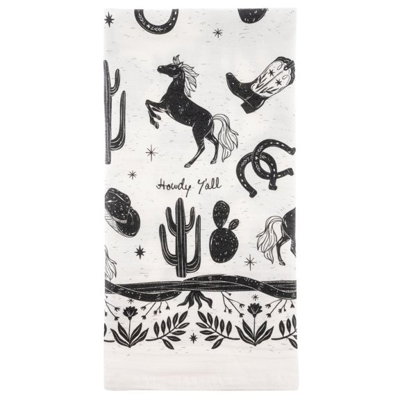 Karma Boho Tea Towels, Decorative Kitchen Towels for Home, Absorbent Cotton Dish Towels, 28" L x 20" W, Kitchen Countertop, Oven and Table Dcor, Western