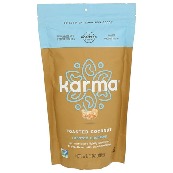 Karma Cashews Toasted Coconut Roasted 7 oz Pack of 6
