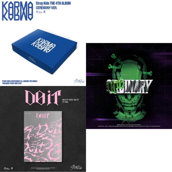 Karma (Ceremony Ver.) & Skz It Tape - Do It (It Ver.) & Oddinary (Scanning Version/Mask Off Version/Normal Edition) [CD Bundle]
