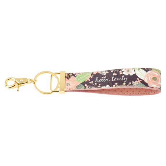 Karma Charcoal Flowers Key Chain