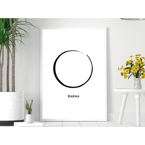 Karma Circle 18 Colours Print Poster Home Decor Gift Bespoke, Poster Only