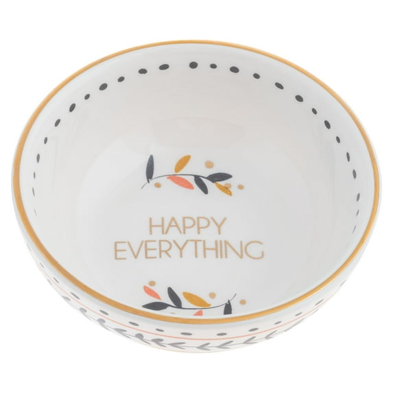 Karma, Colorful Ring Bowl, Colorful Trinket Tray, Decorative Ceramic Trinket Dish, Jewelry Dish Tray for Rings, Happy Everything