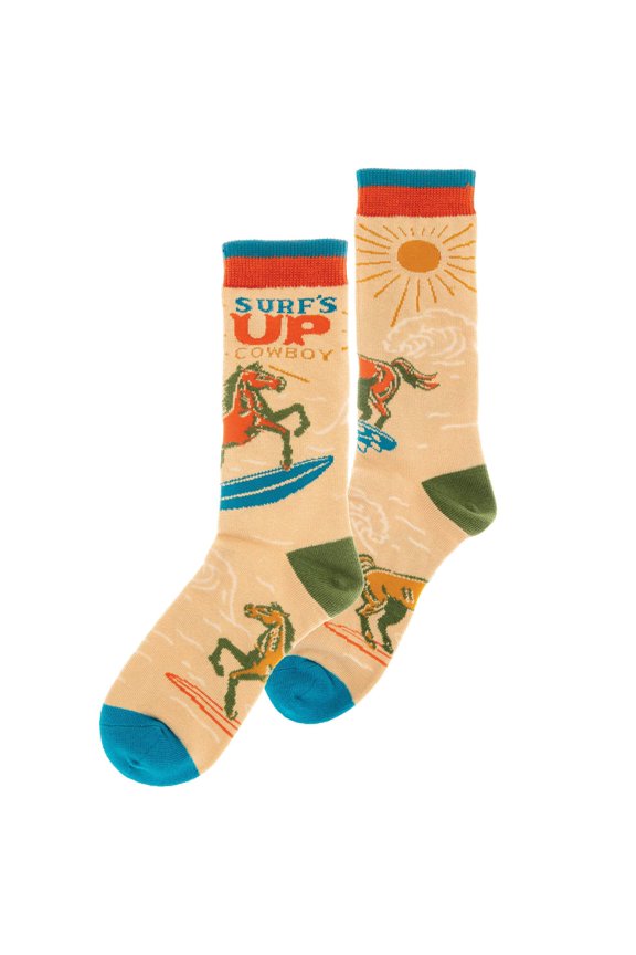 Karma Crew Socks, Cute and Funny Socks for Women, Bright and Colorful Designs, One Size Fits Most, Horse