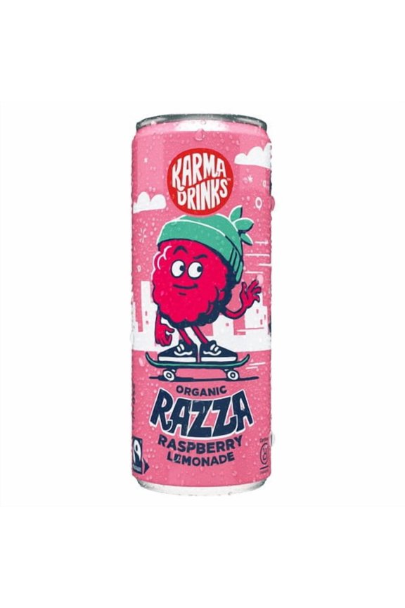 Karma Drinks Organic Razza Raspberry Lemonade 250ml, British Import (Pack of 3)