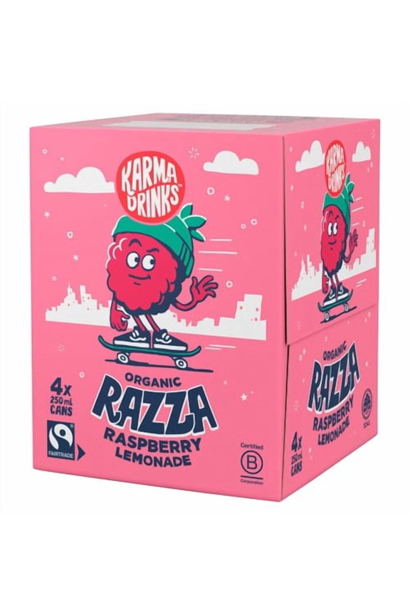Razza Raspberry Lemonade 4 x 250ml, British Import (Pack of 2)