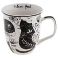 thumbnail image 1 of Karma Gifts 14 oz Black and White Boho Mug Cat - Cute Coffee and Tea Mug - Ceramic Coffee Mugs, 1 of 4