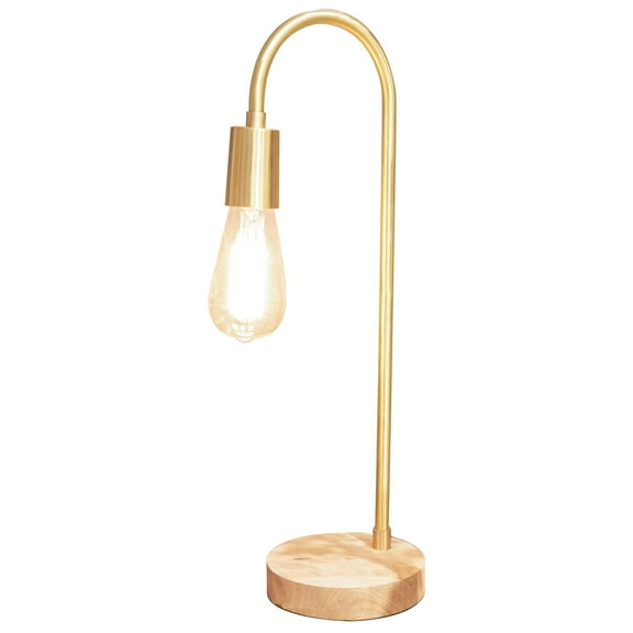Karma Gifts Arch Table Lamp, Gold/Natural, Bulb Not Included, 6"x8"x20"H