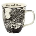 thumbnail image 1 of Karma Gifts Boho Black And White Mug, Rooster, 1 of 3