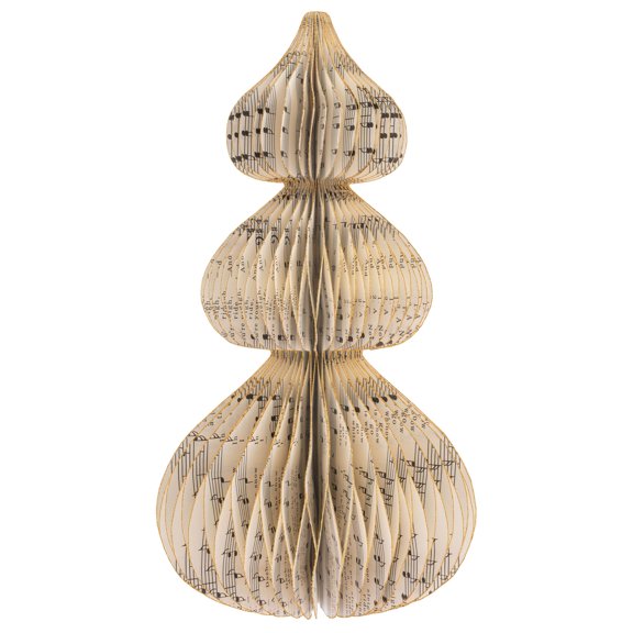 Karma Gifts, Music Note Round Paper Tree 11.5", Cream