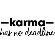 Karma Has No Deadline Buddhism Hinduism Faith Wall Decals for Walls Peel and Stick wall art murals Black Small 8 Inch