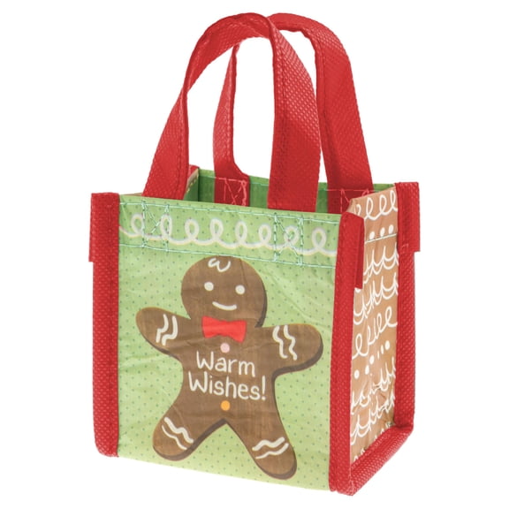 Karma Holiday Reusable Gift Bags - Tote Bag and Gift Bag with Handles - Perfect for Christmas Gifts and Party Bags RPET 1 Gingerbread Tiny