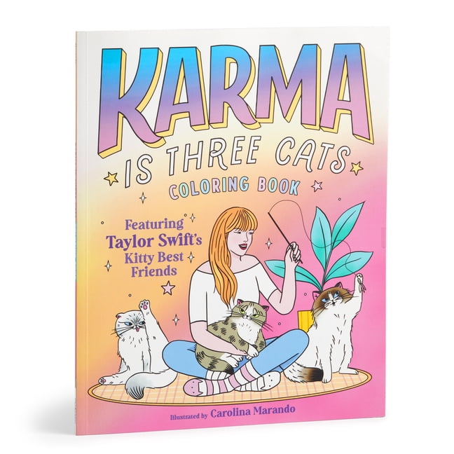 Karma Is Three Cats Coloring Book, (Hardcover)