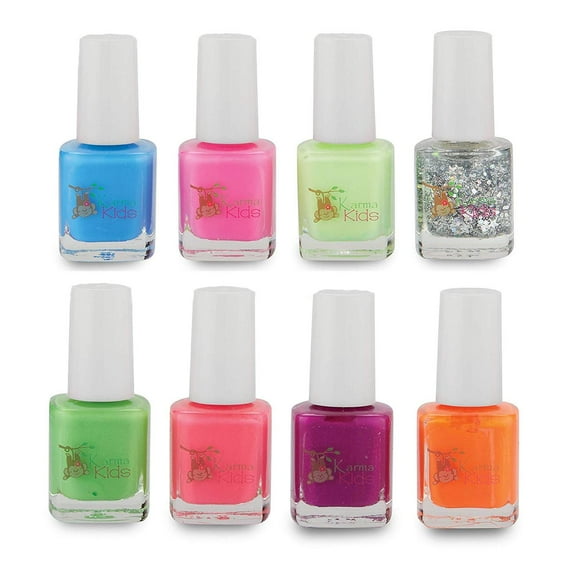Karma Kids Nail Polish Box Set Natural Safe Nail Polish for Little Girls - Non-Toxic, Vegan, and Cruelty Free Quick Dry, Kids Friendly