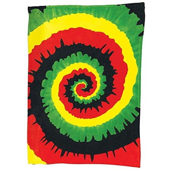 Karma Konnection 45" X 60" Rainbow Tie Dye Super Soft Fleece Blanket