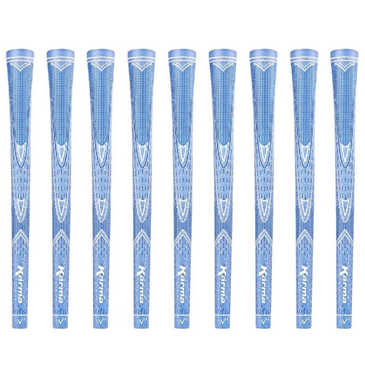 Karma Light Blue Sparkle 9 Piece Ladies Undersize Golf Grip Bundle