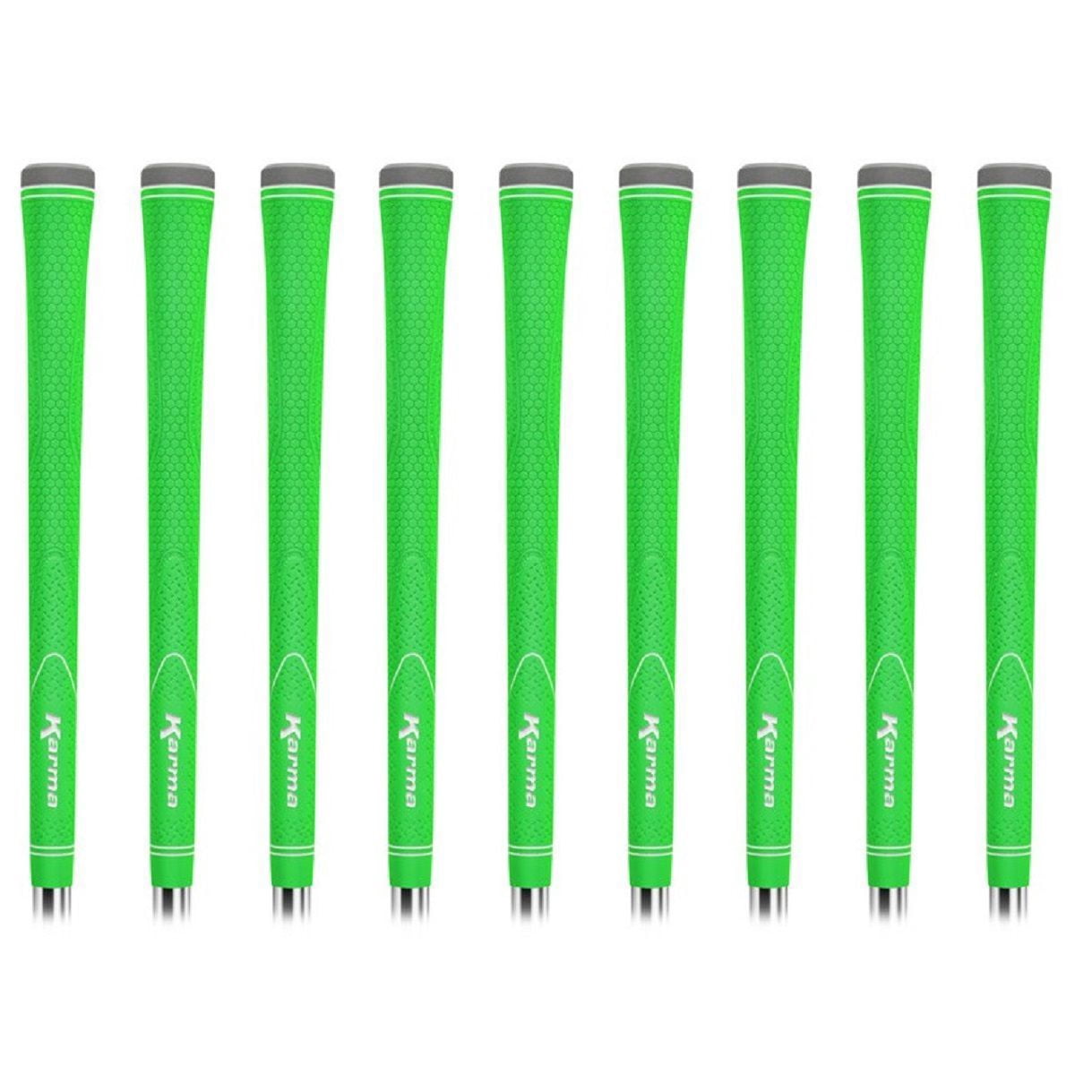 Karma Neion II Green 9 Piece Golf Grip Bundle for Men, Standard Size