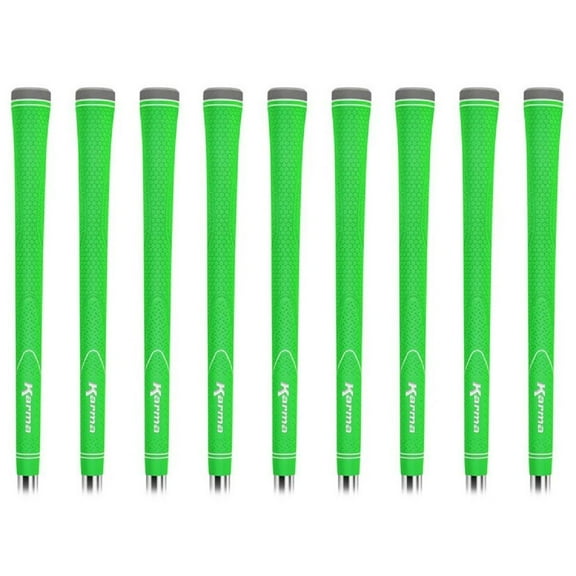 Karma Neion II Green 9 Piece Golf Grip Bundle for Men, Standard Size