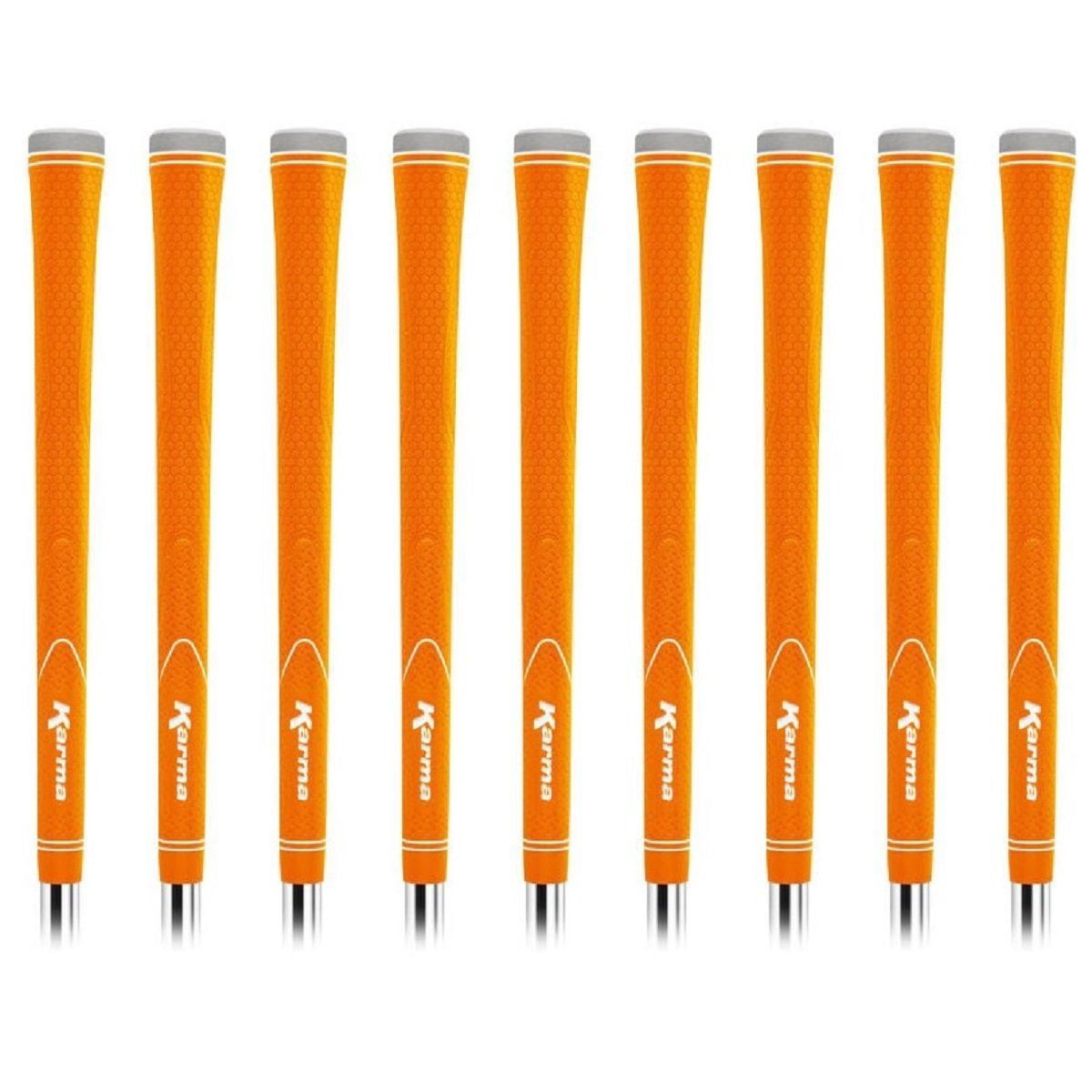 Karma Neion II Orange 9 Piece Golf Grip Bundle  for Men, Standard Size