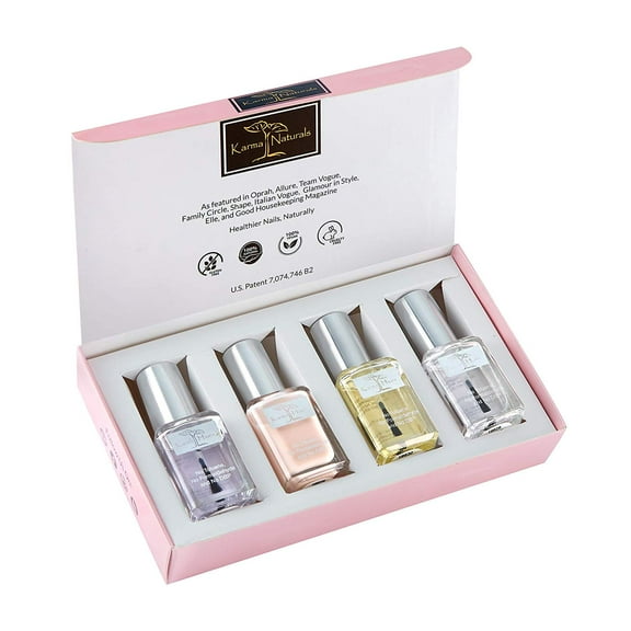 Karma Organic Surprise Beautiful Natural Nail Polish Gift Pack-Non-Toxic Nail Art, Vegan and Cruelty-Free Nail Paint (Nail Rescue Set)