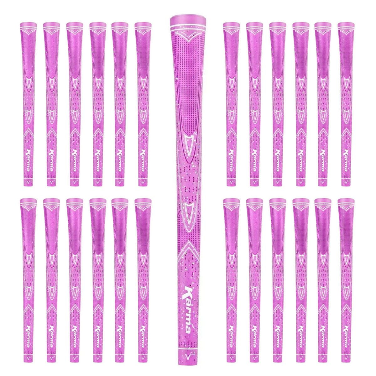 Karma Pink Sparkle 25 Piece Ladies Undersize Golf Grip Bundle