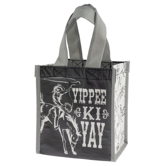 Karma Reusable Small Gift Tote Bag with Handles - Perfect for Birthday Gifts and Party Bags RPET 1 Cowboy