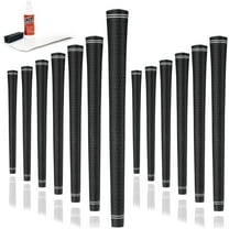 Karma Revolution Black Standard Size 13 Piece Golf Grip Kit with Tape, Solvent, Shaft Clamp