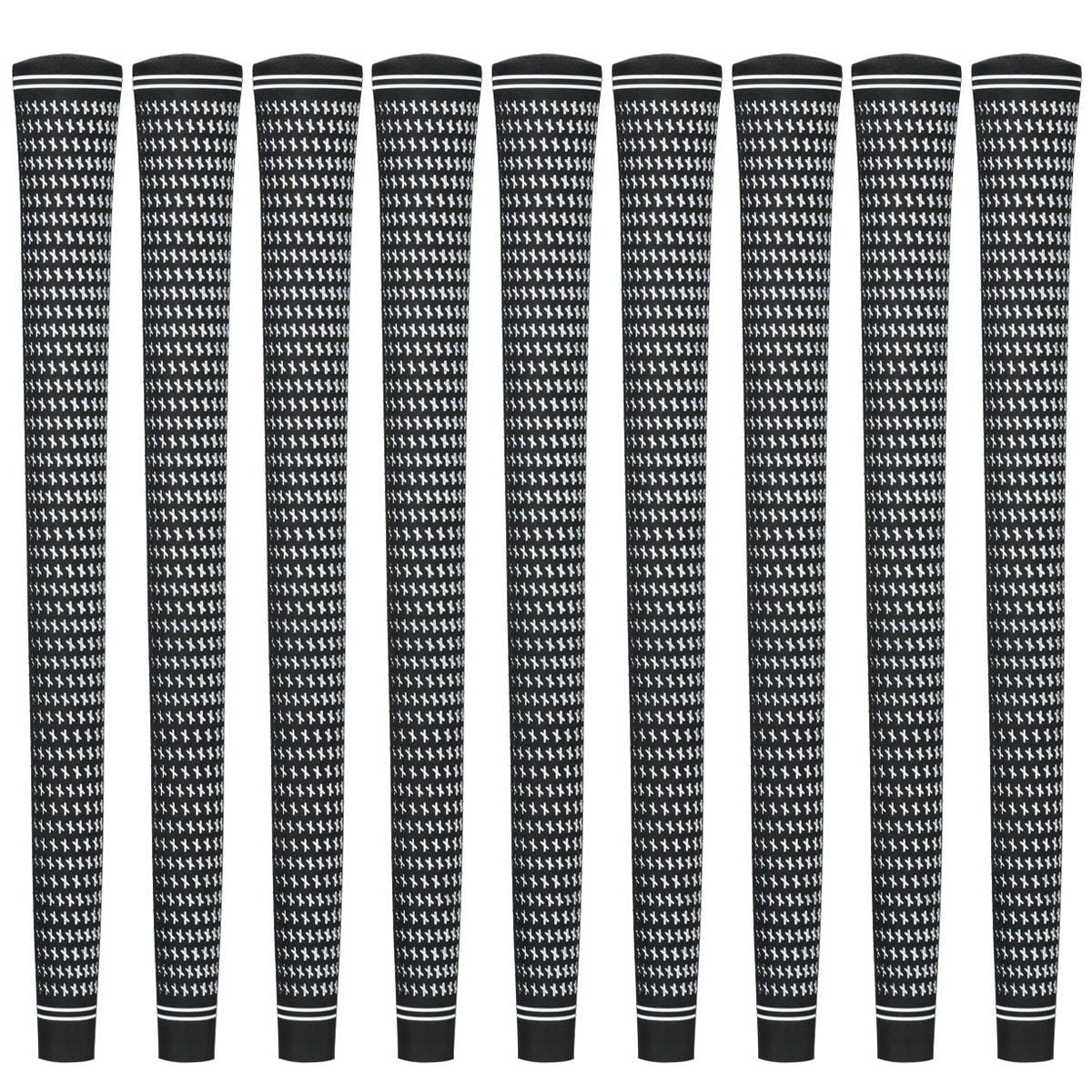 Karma Revolution Black/White Jumbo (+1/16") 9 Piece Golf Grip Set