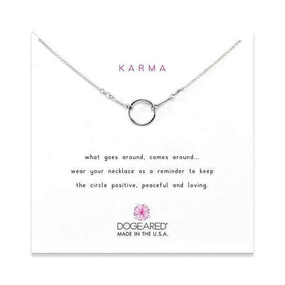 Karma Sterling Silver Necklace, 16