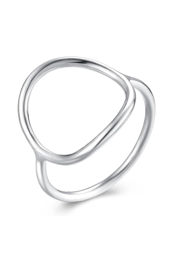 Karma' Sterling Silver Rings for Women, Chunky Statement Rings, Class Rings, Oval Rings, 925 Sterling Silver
