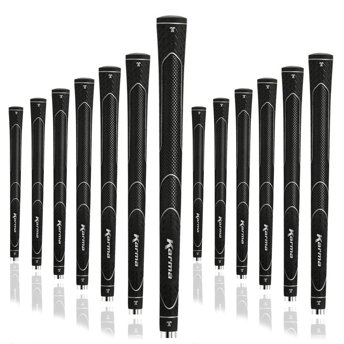 Karma Super Light Midsize (+1/32") Black 13 Piece Golf Grip Bundle