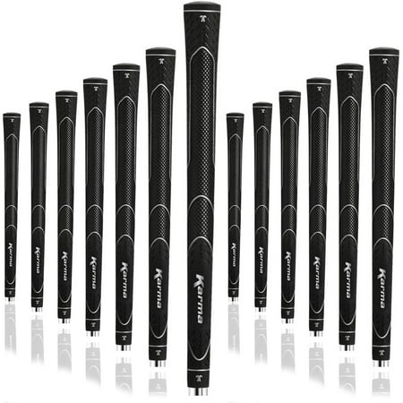 Karma Super Light Oversize (+3/32") Black 13 Piece Golf Grip Bundle