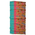 thumbnail image 1 of Karma Teal/Apricot Split Floral Headband for Women - Wide - Fabric Headband and Stretchy Hair Scarf - Teal/Apricot (KA2001), 1 of 5