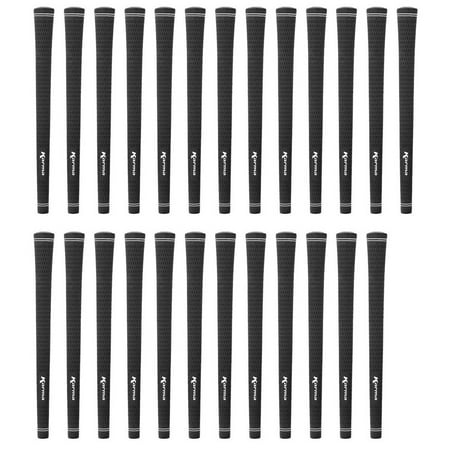Karma Velour Black Ribbed 25 Piece Golf Grip Bundle