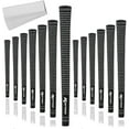 thumbnail image 1 of Karma Velour Black/White Men’s Standard Ribbed Golf Grips, 13 Piece Set with 13 Tape Strips, 1 of 4